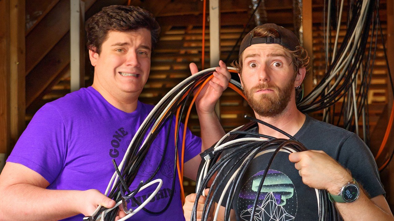 LTT Regrets DIY Cat6a Cable Run in Tech House